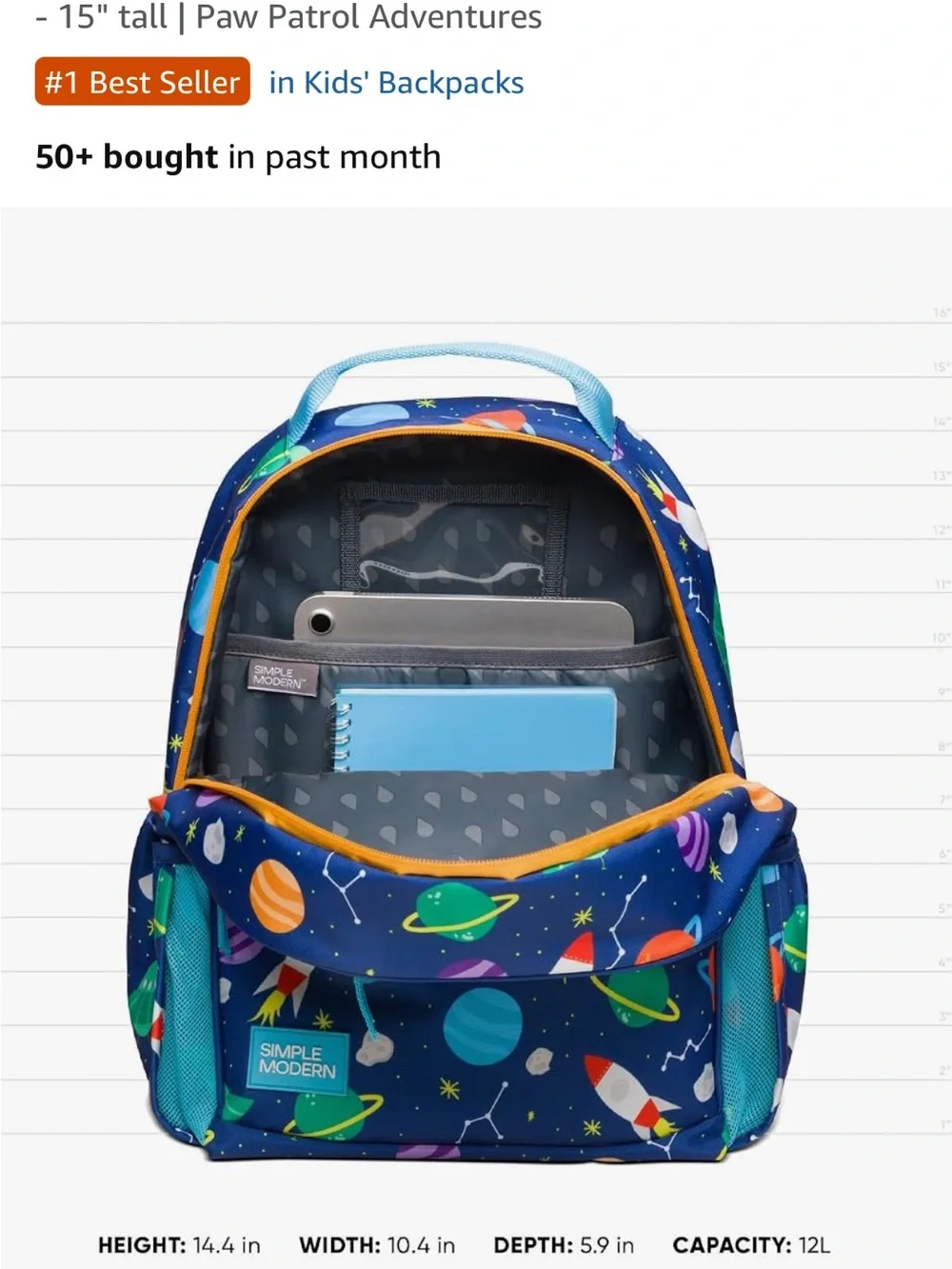 Paw Patrol Simple Modern Backpack